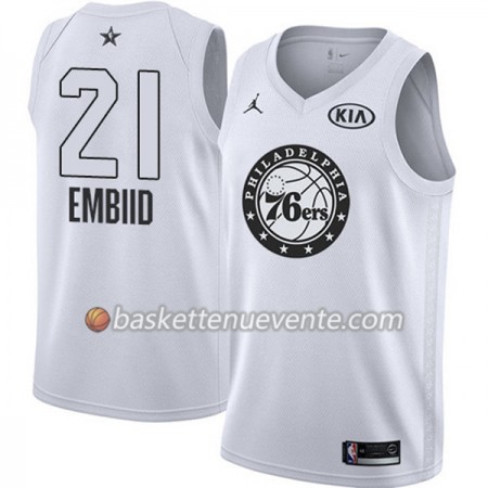 Maillot Basket Philadelphia 76ers Joel Embiid 21 2018 All-Star Jordan Brand Blanc Swingman - Homme